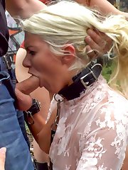 Two gorgeous busty rope bondage blondes get disgraced for your viewing pleasure. Watch these beautiful women get humiliated in public, suck huge cocks outdoors! These sluts then get fucked and disgraced in front of a huge crowd, begging for anal! We drench them in cum! Two gorgeous busty rope bondage blondes get disgraced for your viewing pleasure. Watch these beautiful women get humiliated in public, suck huge cocks outdoors! These sluts then get fucked and disgraced in front of a huge crowd, begging for anal! We drench them in cum!