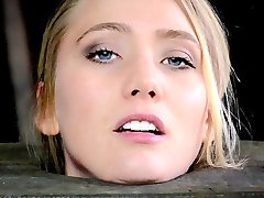 AJ Applegate is a smoking hot piece of ass. Blonde, beautiful, and fit, today we are going to take this fine piece of flesh and turn it into a blowjob machine. We don't need any part of her other then her mouth. We don't need her opinions or thoughts, just her throat. And all it takes to turn this athlete into a deep throat device is a set of wooden stocks. Once she is restrained, it's go time. AJ Applegate is a smoking hot piece of ass. Blonde, beautiful, and fit, today we are going to take this fine piece of flesh and turn it into a blowjob machine. We don't need any part of her other then her mouth. We don't need her opinions or thoughts, just her throat. And all it takes to turn this athlete into a deep throat device is a set of wooden stocks. Once she is restrained, it's go time.